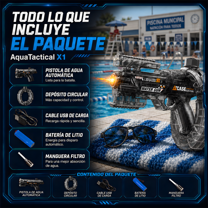 AquaTactical - Pistola De Agua Automática